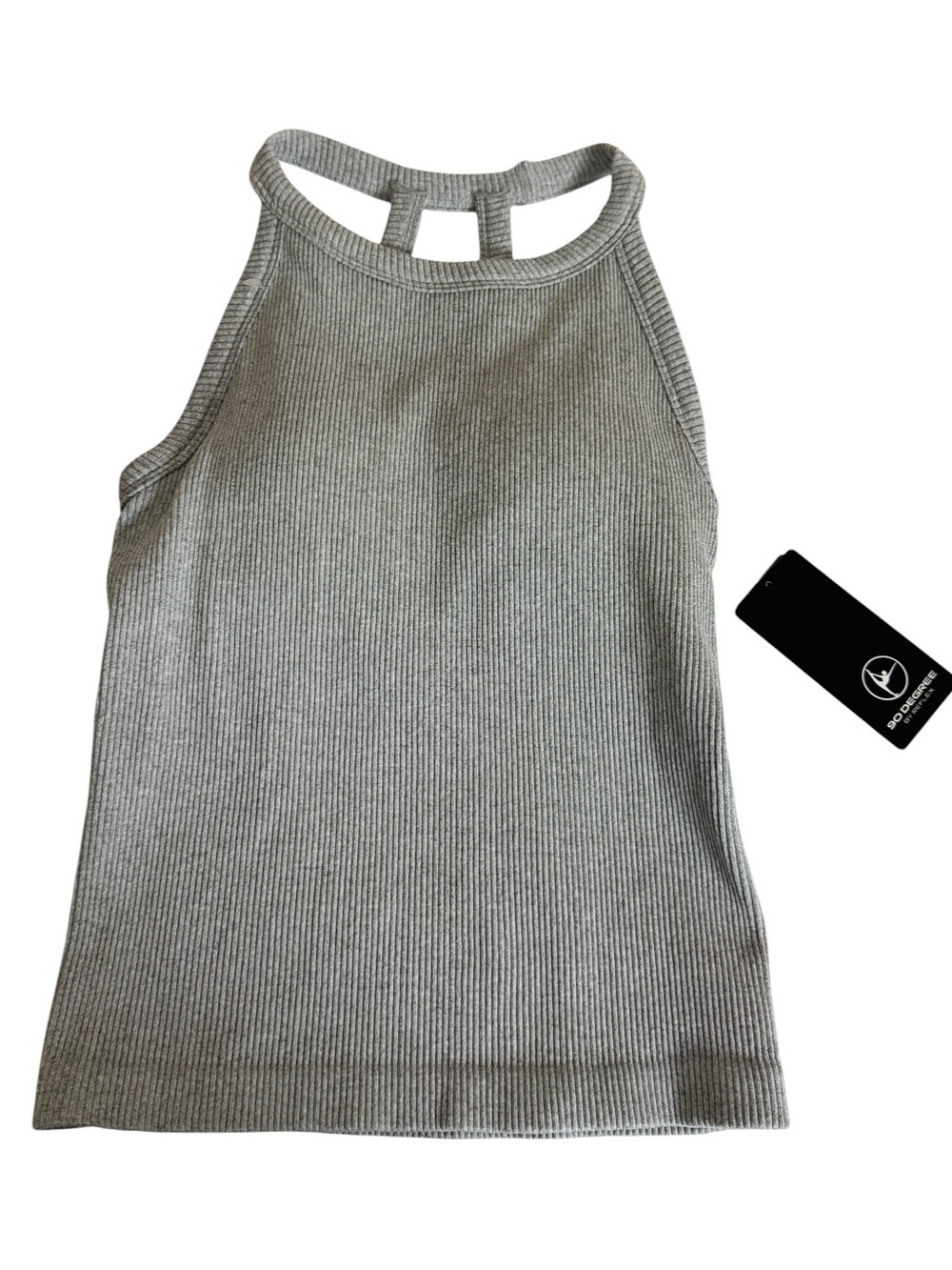 Gray Ribbed Seamless Sports Tank Size XS NWT 90 Degree by Reflex